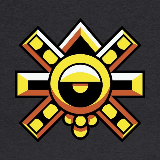 Mexican God Sun Symbol by KBRAVO